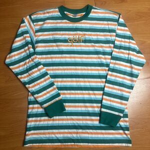 Golf Wang FW 2017 Multicolored Euro Striped Long Sleeve Shirt Size Large